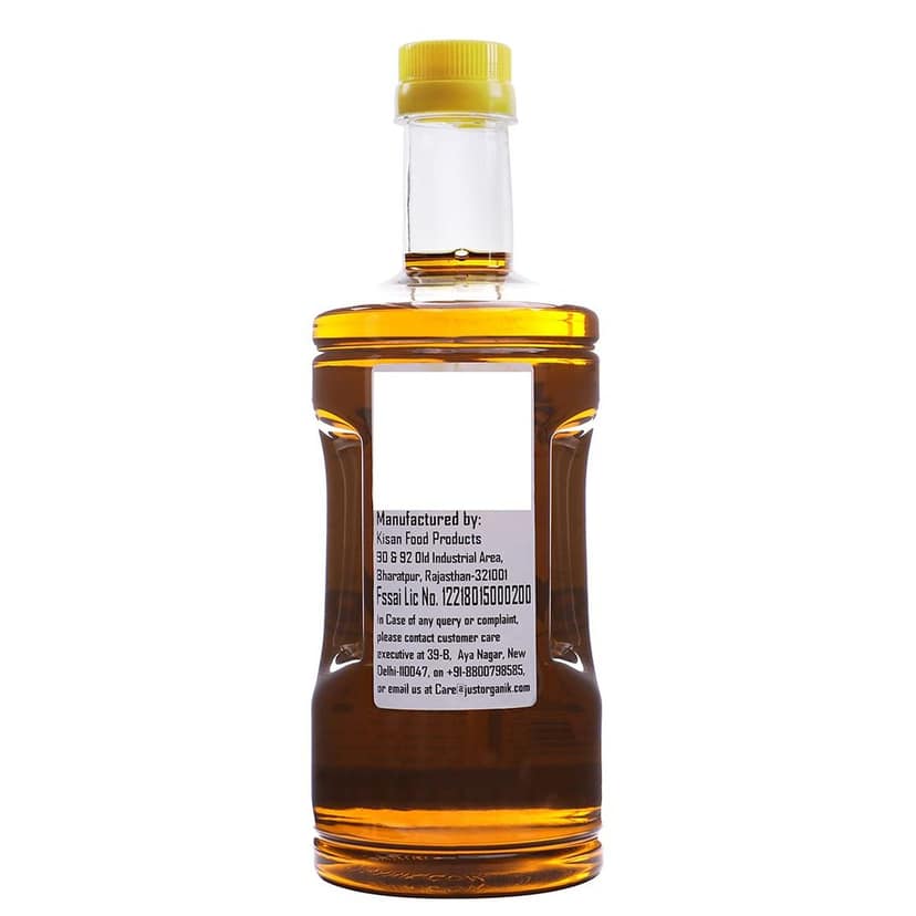 Just Organik Mustard Oil - 1 Litre, Cold Pressed, 100% Organic view 2