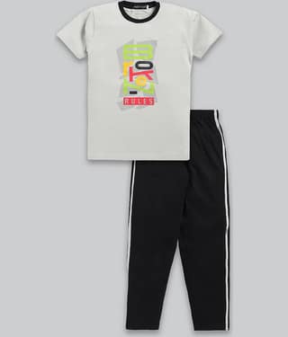 Todd N Teen Pack of 1 Boys Cotton T-Shirt & Trackpants Set ( Green )