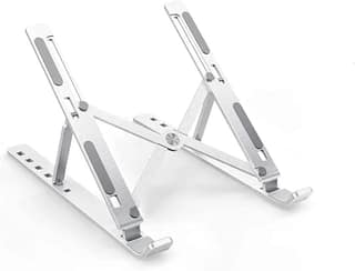 Aluminum Laptop Stand, MacBook Stand, Portable Laptop Stand, Gaming Laptop Stand, Foldable Laptop Stand, Compatibility Upto 15.6-Inch Laptop, Tab, and Mobile (Multicolour)