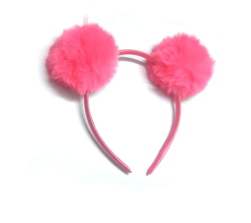 Nawani Pom Pom Fur Plastic Hairband Headband for Girls and Woman view 2
