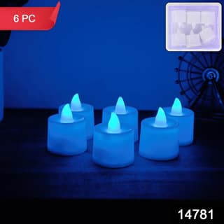Blue LED Tea Light Candles (6 Pcs)