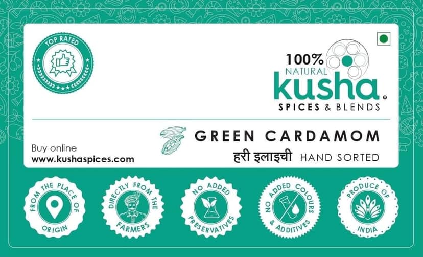 Kusha Spices Green Cardamom view 2