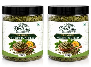 DesiEra Premium Pumpkin Seeds (Kaddu) | 700g (350g+350g) | Natural Green Pepitas | Rich in Protein, Magnesium & Zinc | Healthy Snack for Daily Nutrition