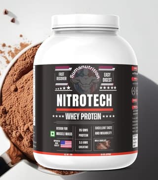 Nitrotech Whey Protein Powder | Muscle Recovery supplement | Delicious Flavor 2kg / 1.81Kg