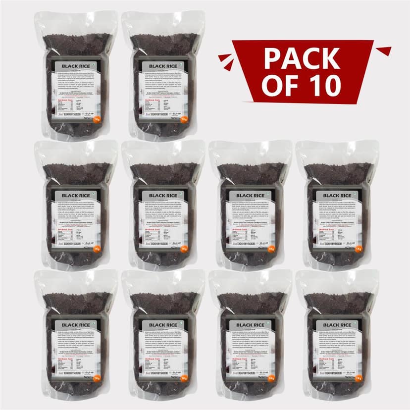 Black Rice (1 kg), pack of 10 view 2