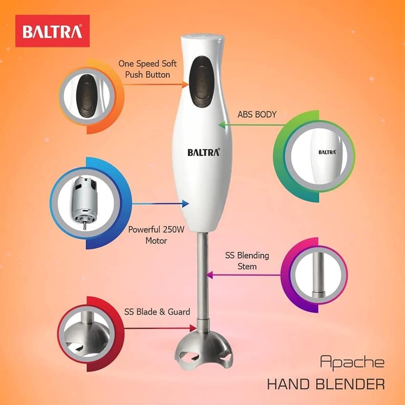 Baltra Apache Hand Blender(White)250W view 2