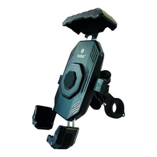 BOBO BM21 PRO Plus Top & Bottom Secure Grip with PRO Plus Vibration Damper Waterproof Bike/Motorcycle/Scooter Mobile Phone Holder Mount Ideal for Maps and GPS Navigation (Black) BOBO BM21 PRO Plus Top & Bottom Secure Grip with PRO Plus Vibration Damper W