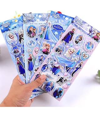 iDream Frozen Cartoon Stickers for Kids, Craft Decals, Label, Stationery, Album Stickers (Set of 4)
