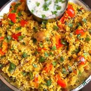 Veg Pulao With Raita