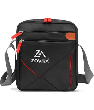 Zovira Navy Blue Printed Messenger Bag