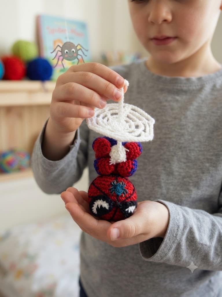 CROSHIA HUT Crochet Spider Web Hair Stick view 2