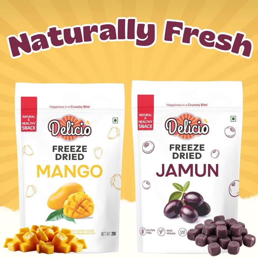 Freeze Dried Mango (20g) & Jamun (20g) view 2