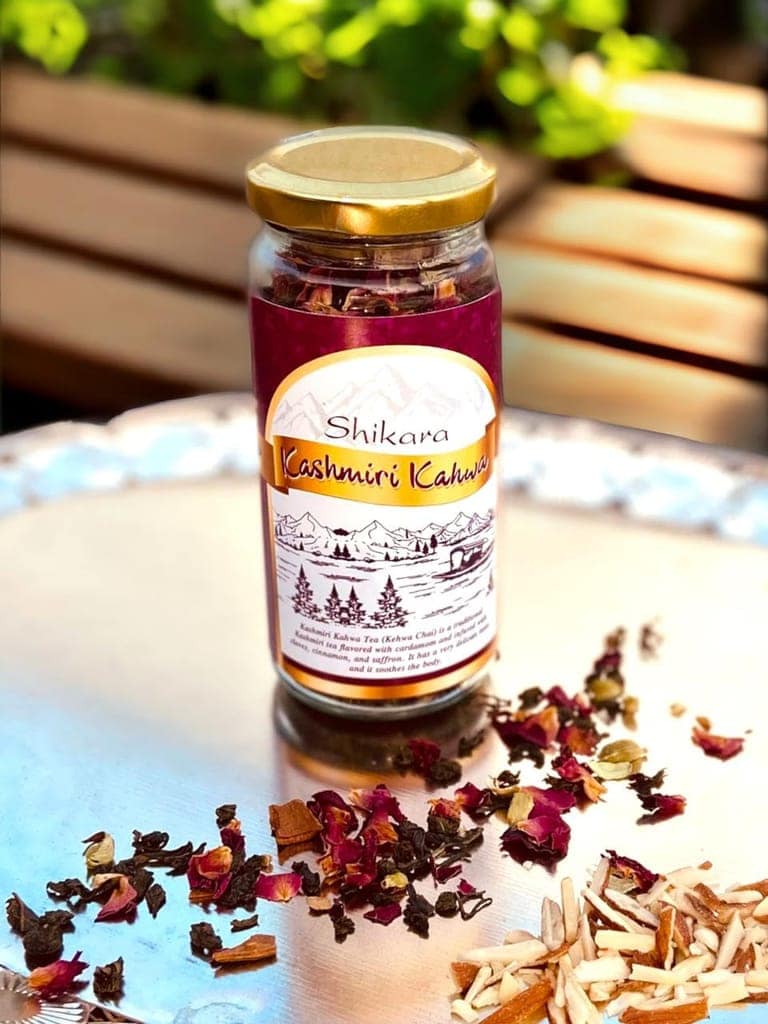 DELICE AU Kashmiri Kahwa (Qawah Tea) Green Tea Leaf, Authentic And Traditional Blend,Without Sugar view 2