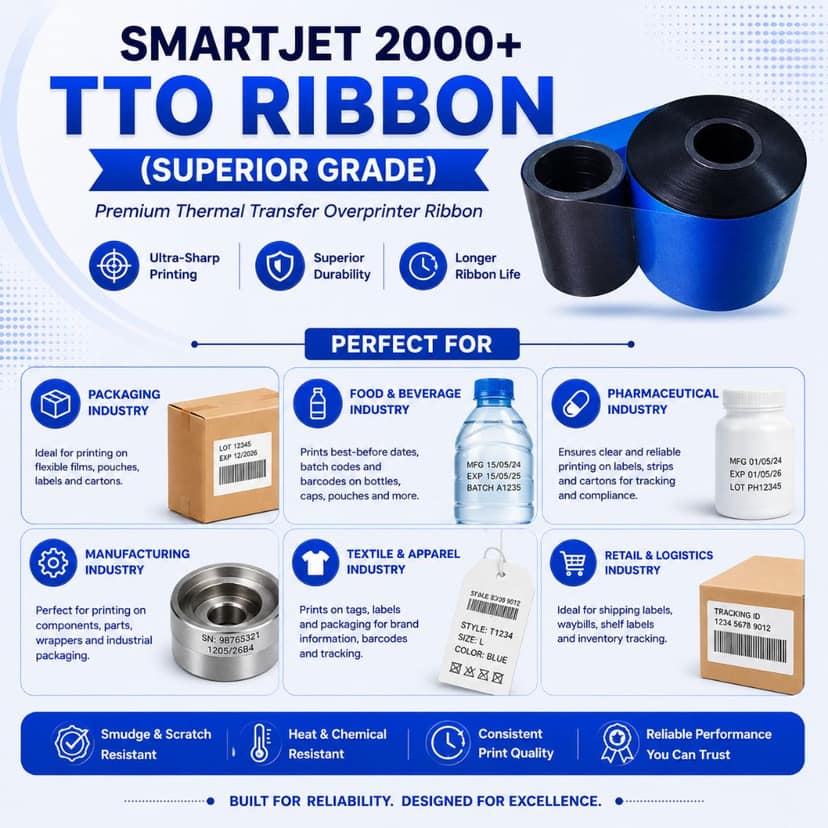 SmartJet 2000+ TTO Ribbon 55mm x 300m Superior Grade view 2
