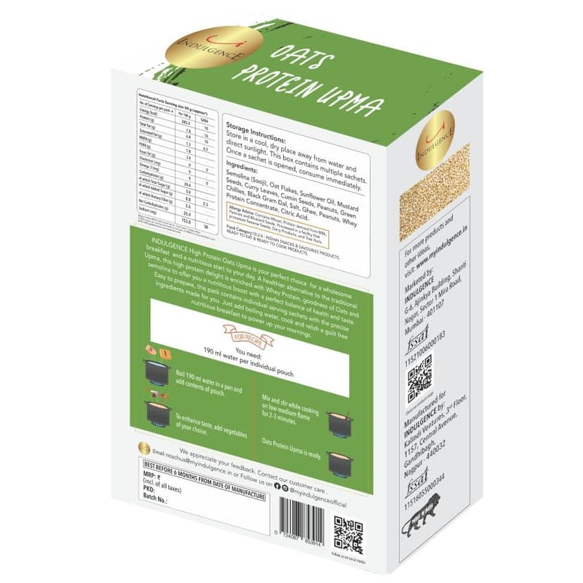 Indulgence Oats Protein Upma (400 gms) - High Protein Indian Breakfast view 2