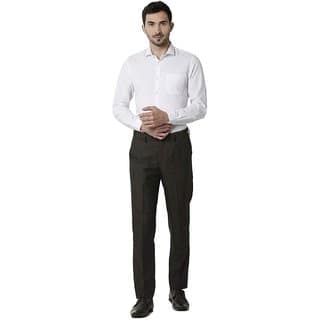 DHAGA DESIGNS Regular Fit Solid White Cotton Shirt