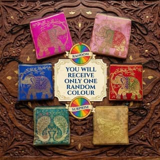 Banarasi Silk Coin Pouch (Random Colour)