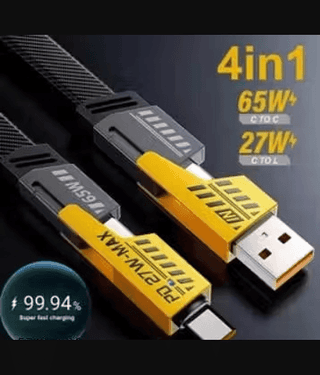 High-Speed 65W PD 27W Max Fast Charging USB to Lightning Cable – 1.2 Meter Braided Nylon iPhones Charging Cable with Metal Connectors, Fast Data Sync & Quick Charge Support for iOS Devices