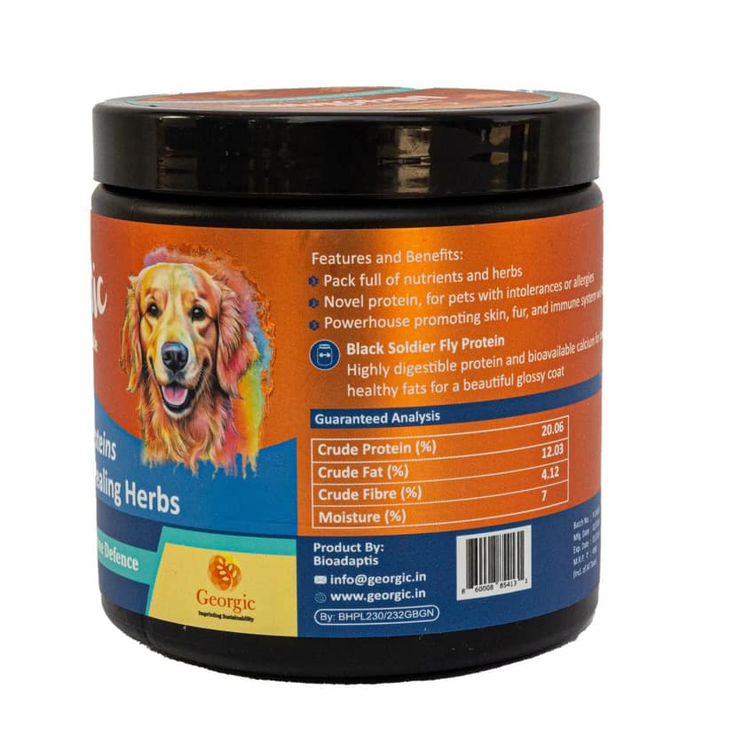 GEORGIC Health Booster Dog Supplement, 100% Natural Super Food for Pets - Enhance Wellness and Supports Immunity with Healing Herbs - Ideal for Pregnant, Lactating Dogs (150 Gram) view 2