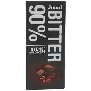 Amul Bitter 90% Intense Dark Chocolate 150G