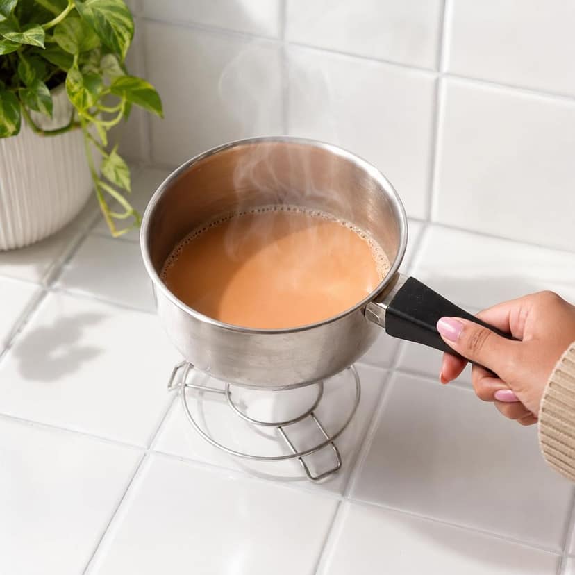 5 Inch Heat Resistant Stand for Hot Pan (Pack of 4) – Cooking Pot Steaming Tray Stand – Stainless Steel Steamer Rack for Cooker & Pot – Round Heat Resistant Trivet Stand view 2