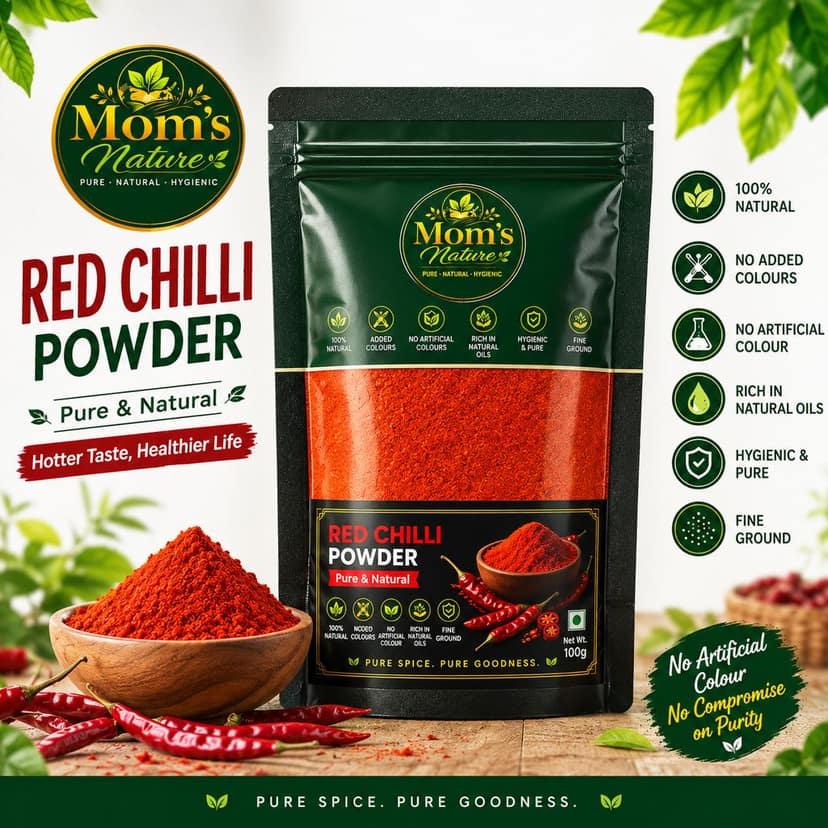 Mom's Nature Pure & Natural Red Chilli Powder 100g view 2