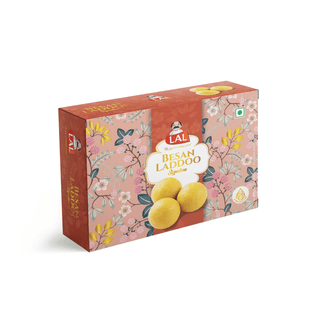 Lal Sweets Besan Laddoo Premium 400g (Pack of 1) || Made with Pure Desi Ghee || Handcrafted Indian Traditional Sweet || Ghee Laddoo ||