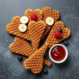 Heart Waffle Sticks