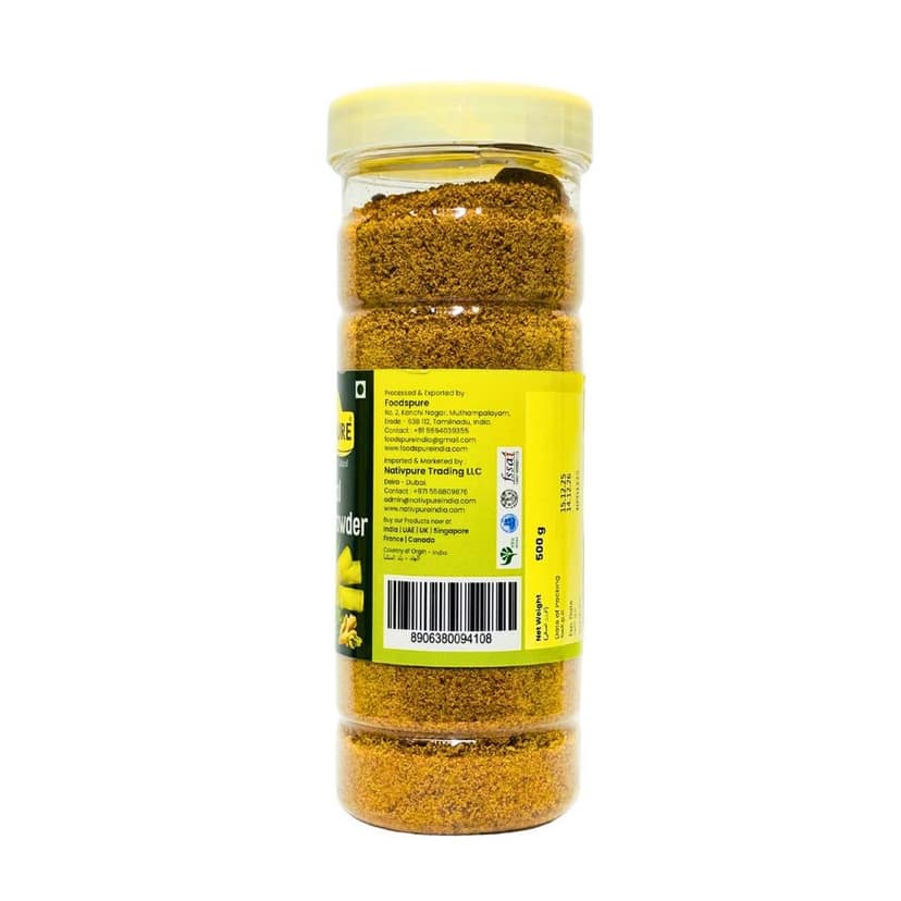 NATIVPURE Herbal Jaggery Powder | Granulated Jaggery with Herbal Blend | Suitable for Sweetening Cooking and Traditional Recipes Fine Texture Easy to Mix Ingredient - 500g view 2