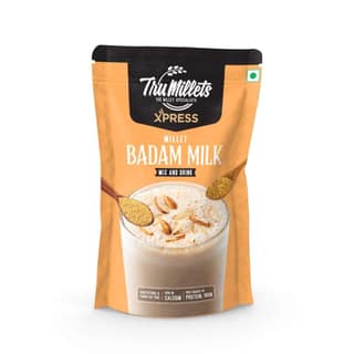 Trumillets Xpress - Healthy Millet Drink - Instant Mix | Nutrition for Adults (both Men and Women) and Kids- Health,Strength and energy| Gluten Free | No Preservatives| Badam Milk -200g