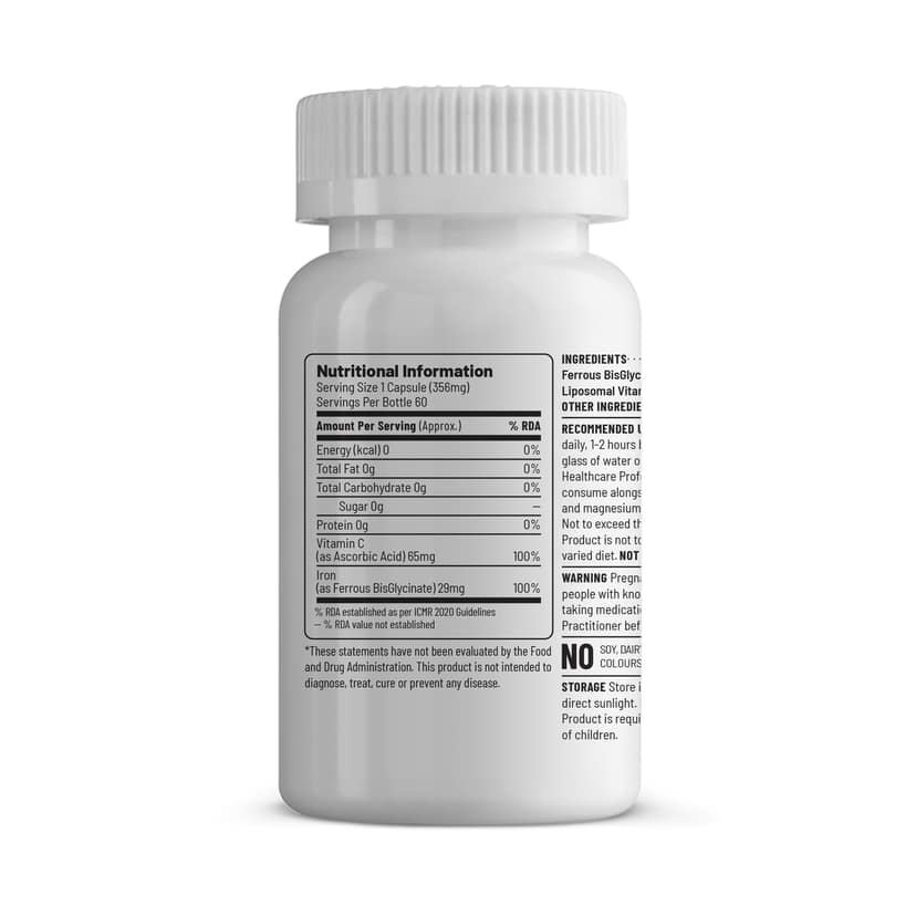 Unived Women Iron Capsules with Vitamin C - Blood and Energy view 2