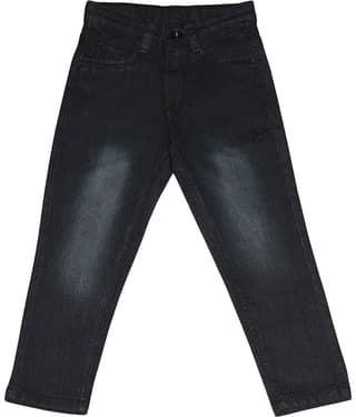 Aflash Pack of 1 Boys Cotton Spandex Jeans ( Black )