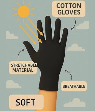 PENYAN Full Fingers Cotton Riding Gloves ( Pair of 1 )