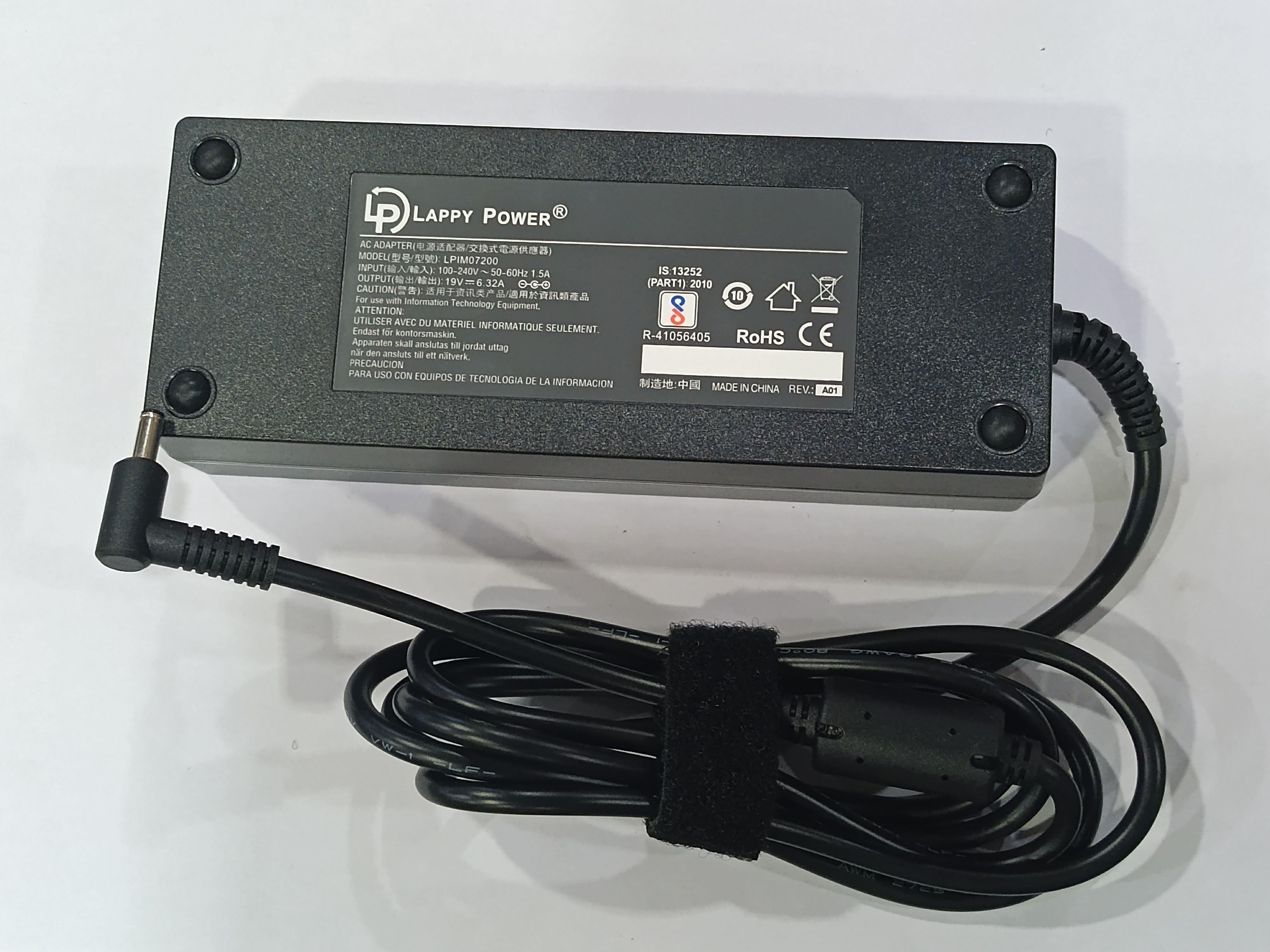Laptop Adapter compatible for ASUS (120W 6.32A 19V) Small Pin - 4.5mm x 3.0mm Pin