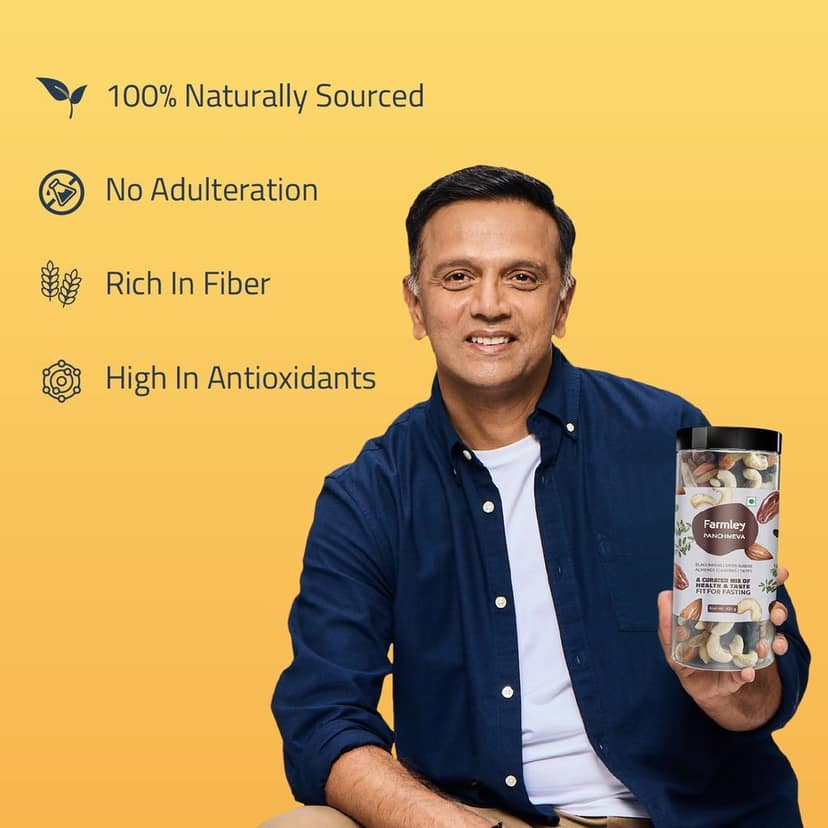 Farmley Premium Mixed Dry Fruits Panchmeva 450 Gram I Tasty & Mixed Nuts Healthy Snacks Contains Almond,Cashew,Dates,Green And Black Raisins I Reusable Jar view 2