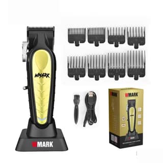WMARK NG-138 Premium Salon Series 8000-8500RPM 385 Double Ball Motor Zero Gapped Hair Clipper High Precision Fade Blade with DLC Process 2500mAh Battery USB Charging & Stand 180-Min Runtime, Model 1 WMARK NG-138 Premium Salon Series 8000-8500RPM 385 Doub
