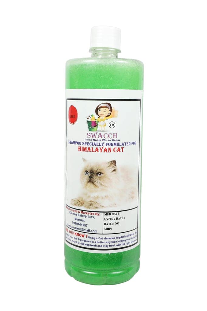 SWACCH Shampoo Specially FORMULATED for Himalayan CAT (1 Litre) NEEM ALOEVERA view 2
