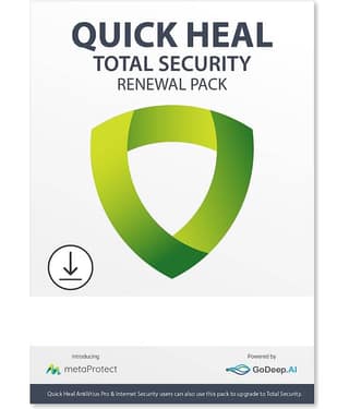 Quick Heal | Total Security Renewal Upgrade Gold pack ( 1 PC / 3 years ) - Email Delivery | Existing Quick Heal Single User Subscription Needed