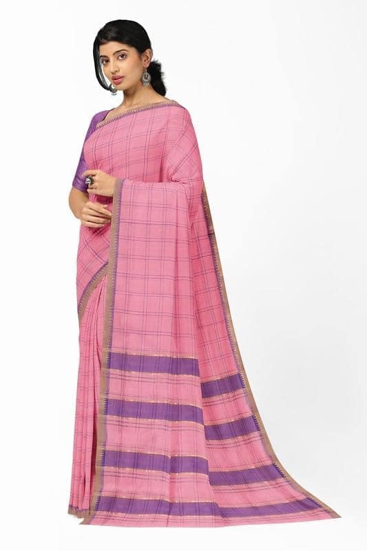 APCO Handloom (A Andhra Pradesh Govt Emporium)- Women's Traditional Pure Handloom Mangalagiri Cotton Saree | A0041MNG view 2