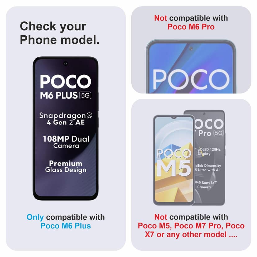 Skyddshield Military-Grade Gorilla Tempered Glass For Poco M6 Plus (6.88 Inch) With Installation Kit | Edge to Edge Coverage | Black Skyddshield Military-Grade Gorilla Tempered Glass For Poco M6 Plus (6.88 Inch) With Installation Kit | Edge to Edge Cover view 2