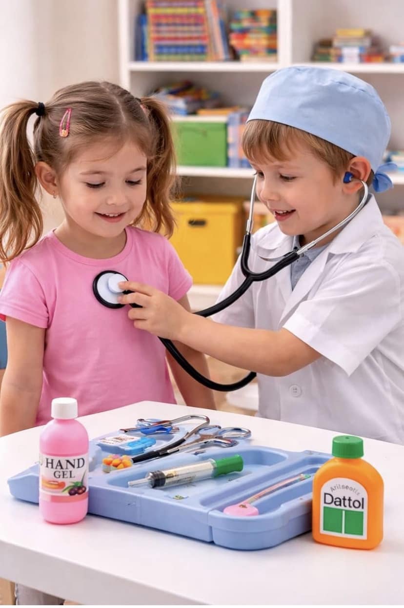 Zenex Store Doctor Play Set for Kids Pretend Play Toy Doctor Set 12 Piece Fun Role Play Game - Blue view 2