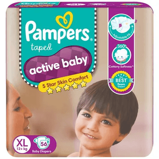Pampers Taped Diapers XL 56 Pcs