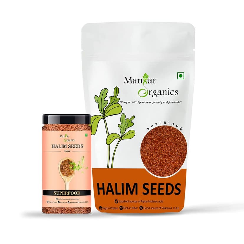 ManHar Organics Natural Halim Seeds- 1600gm (Aliv/Garden Cress Seeds) for Eating and Weight Management, Immunity Booster Superfood (Halim, 1600)