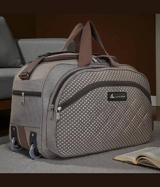 LEXCORP 55 Ltrs Brown Polyester Duffle Bag