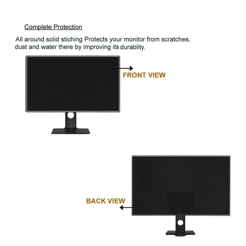 PalaP Super Premium Dust Proof Monitor Cover for ACER 24 inches Monitor (Black) view 2