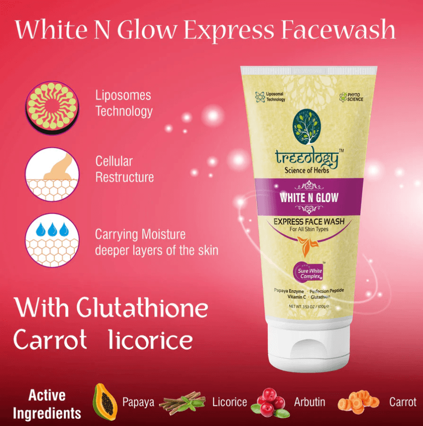 Treeology Herbal Plant Based White & Glow Express Face Wash view 2