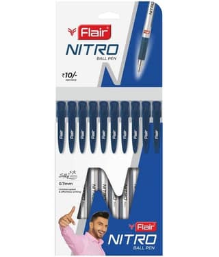 Flair Nitro 0.7Mm Ball Pen Wallet Pack Of 30