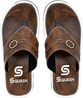 Squash - Brown Men's Thong Flip Flop