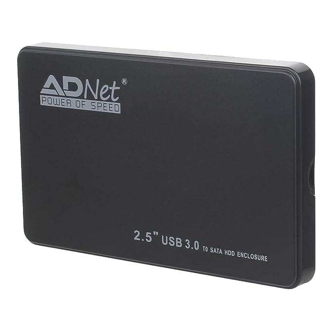 USB 3.0 HDD Enclosure 2.5" Case for SATA SSD HDD High Speed (Black) view 2