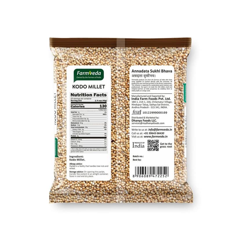 Kodo Millet (Whole) - 900 gm view 2